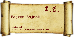 Pajzer Bajnok névjegykártya